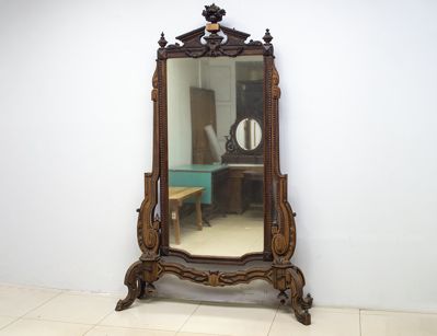 Антикварное напольное зеркало-псише 19 века