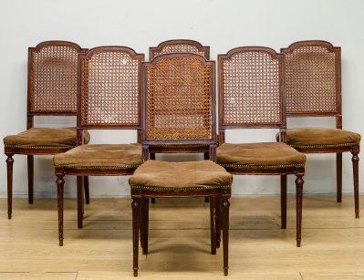 Гарнитур стульев с ротангом