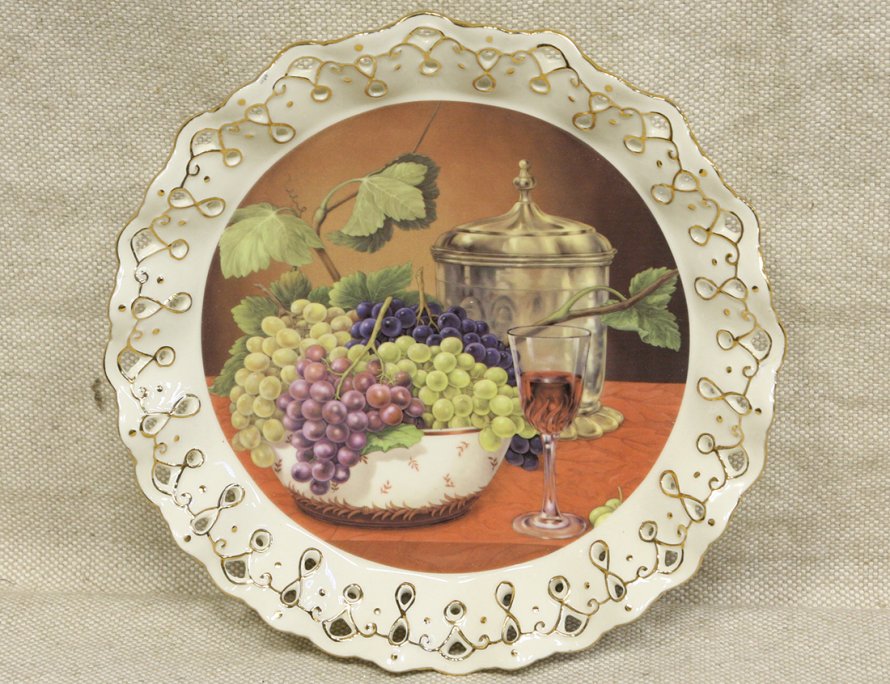 Тарелка Натюрморт с виноградом