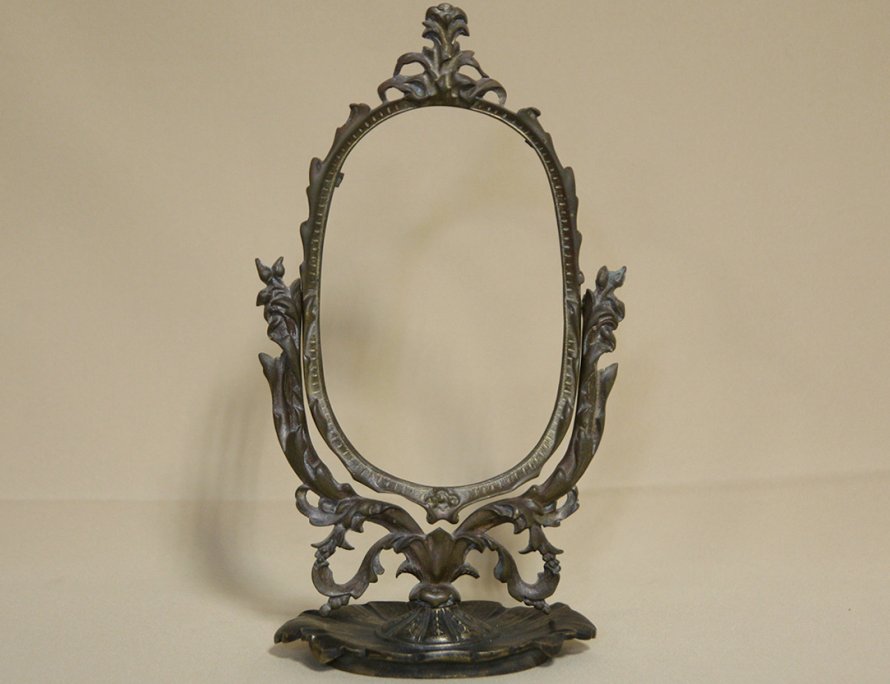 Бронзовое настольное зеркало 19 века