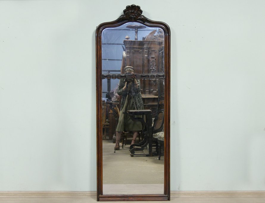 Старинное ростовое зеркало 19 века