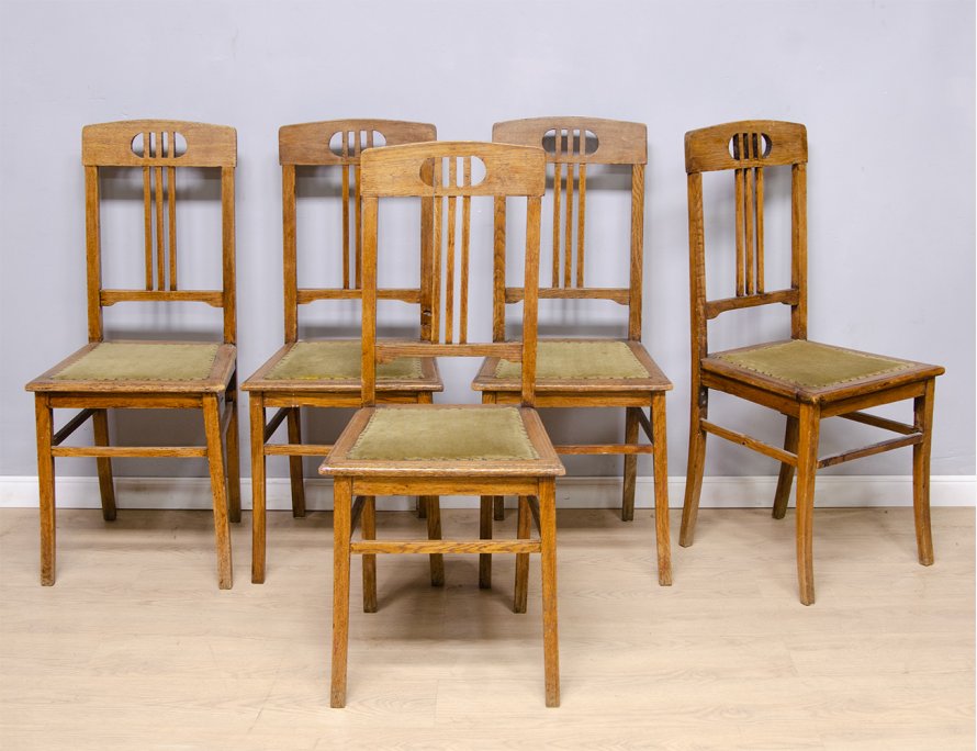 Гарнитур антикварных стульев в стиле модерн