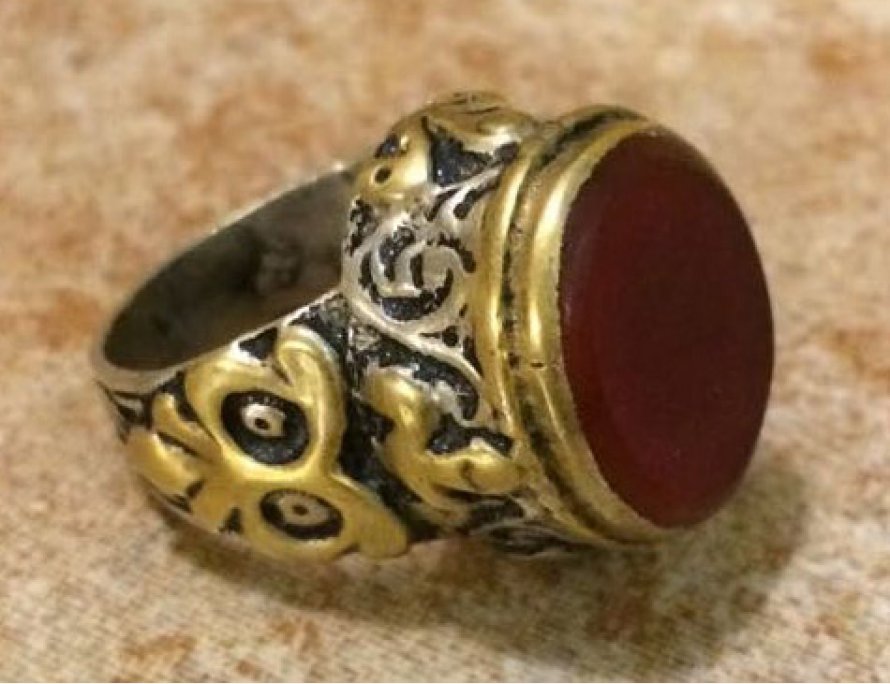Афганское винтажное кольцо с сердоликом