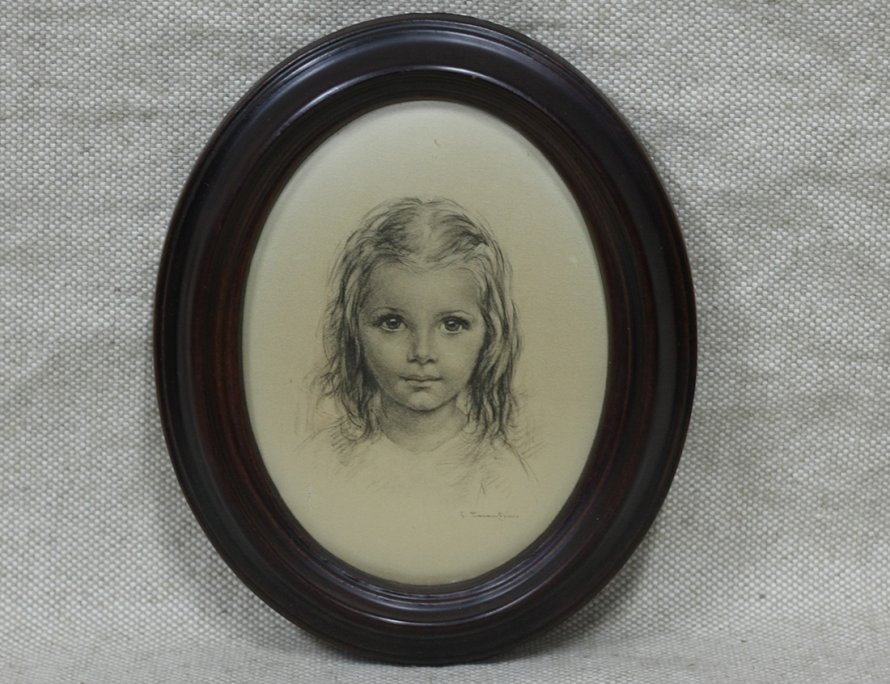 Портрет ребенка шелкографией