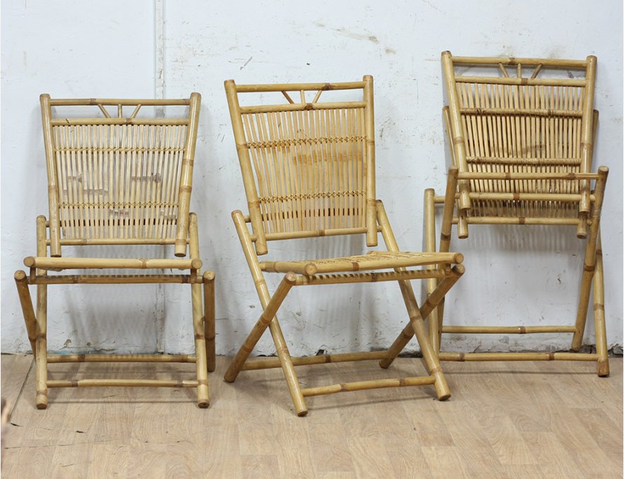 Бамбуковые складные стулья