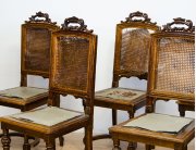 Гарнитур антикварных дубовых стульев 19 века