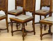 Гарнитур антикварных дубовых стульев 19 века