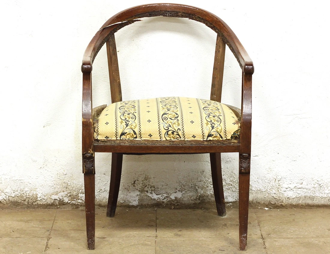 Реставрация дубового кабинетного кресла