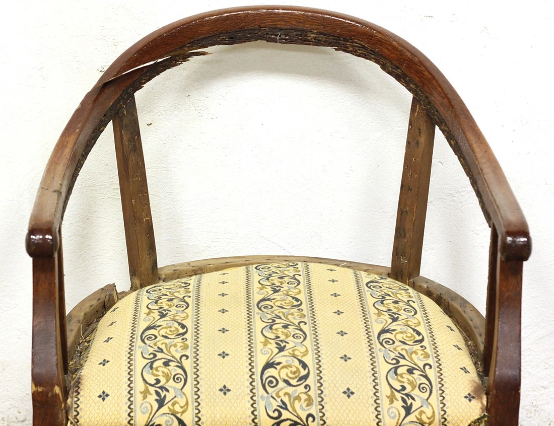 Реставрация дубового кабинетного кресла