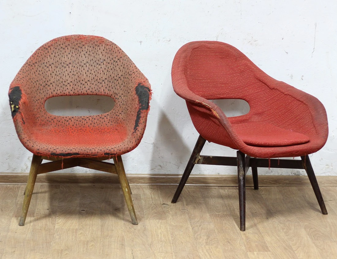 Реставрация кресел ракушек