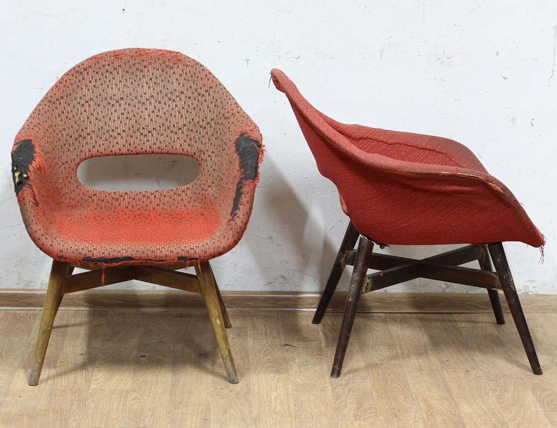 Реставрация кресел ракушек