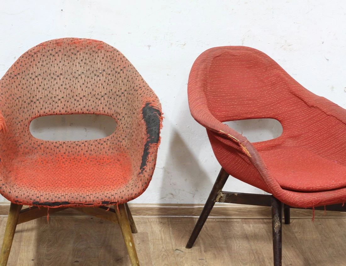 Реставрация кресел ракушек