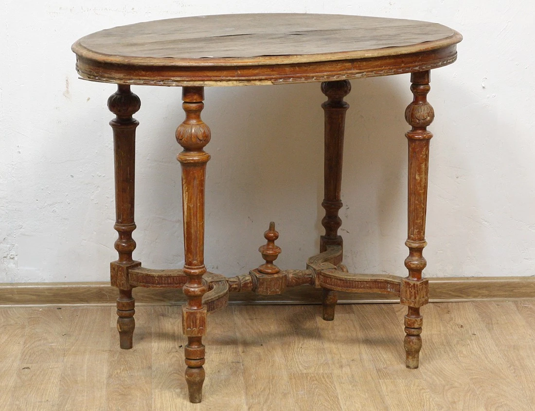 Реставрация гостиного стола 19 века