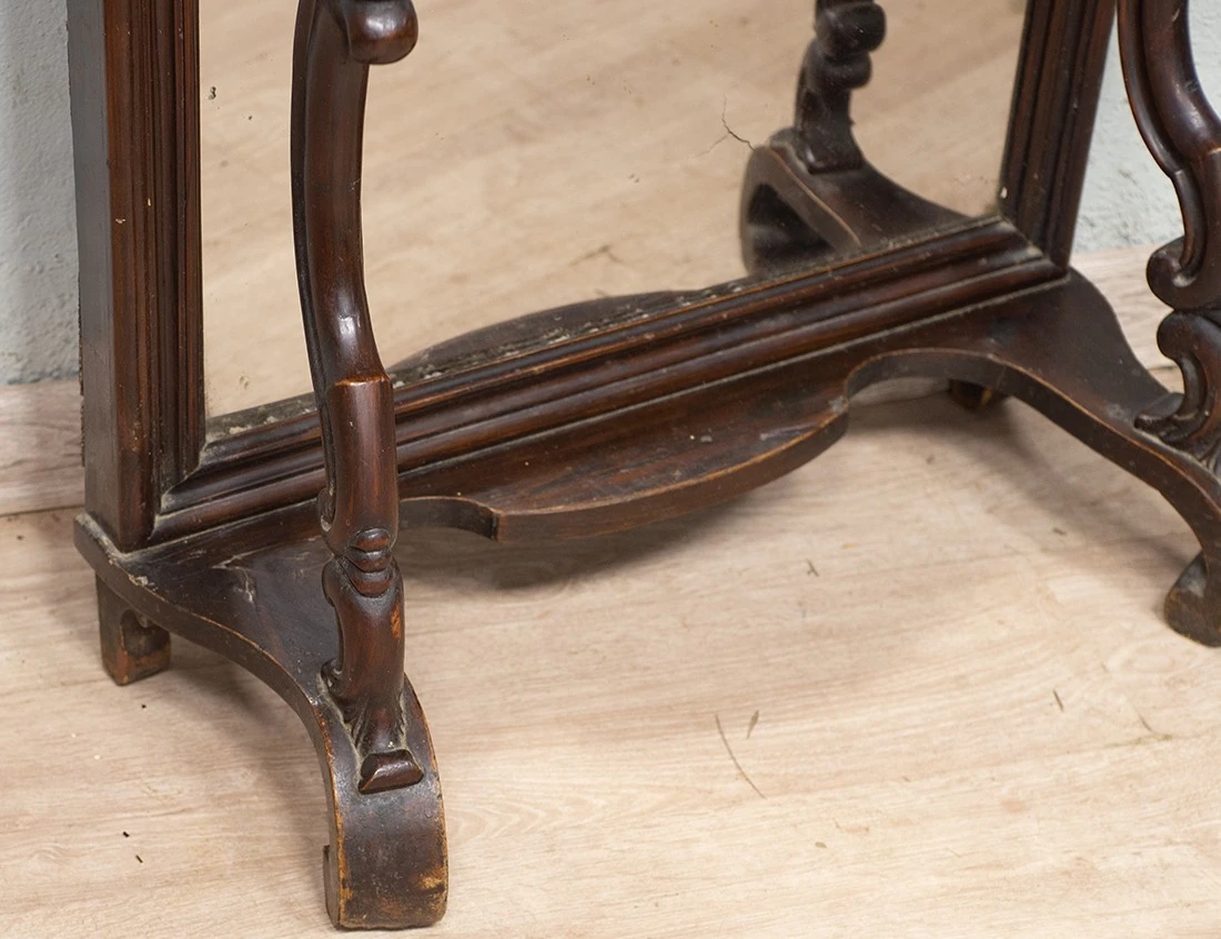 Реставрация антикварной ореховой консоли