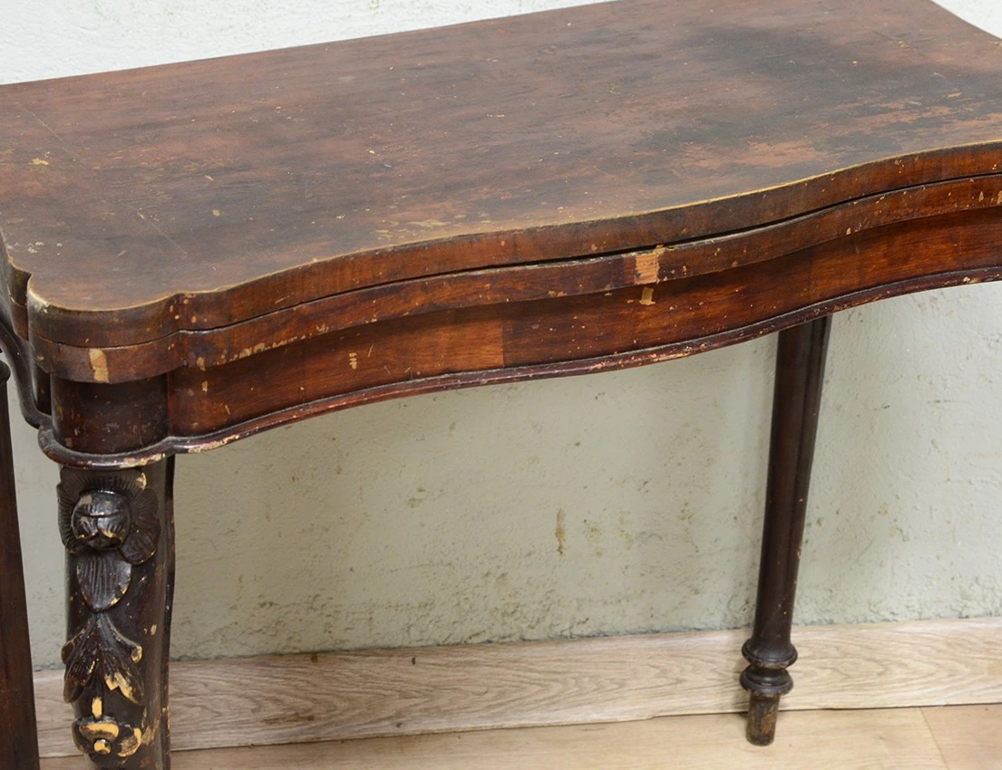 Реставрация антикварного ломберного столика