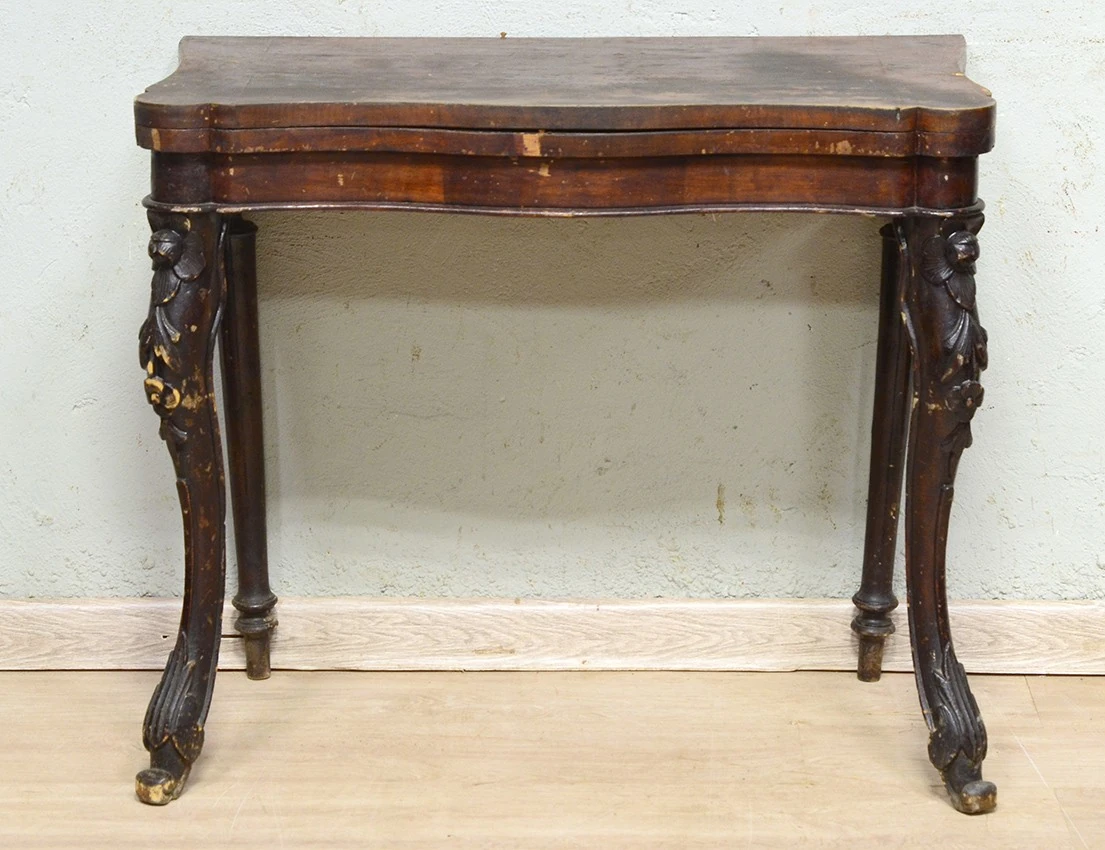 Реставрация антикварного ломберного столика