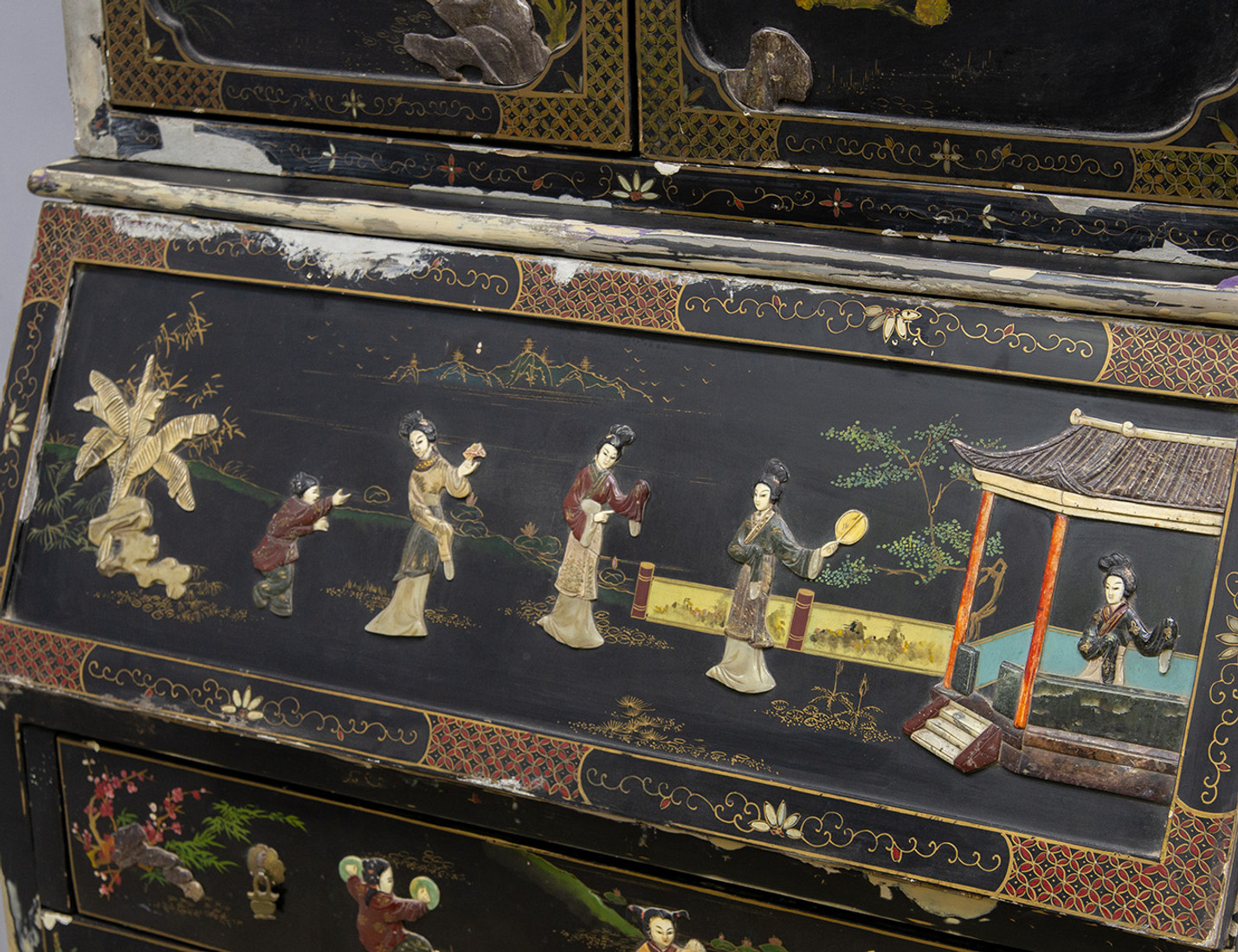 Реставрация бюро в стиле шинуазри