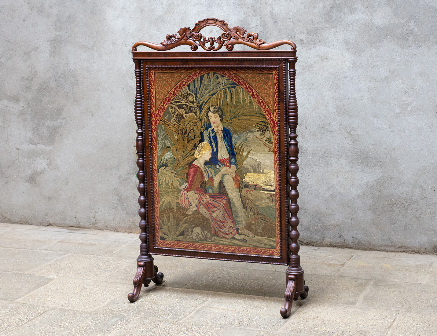 Реставрация антикварного каминного экрана