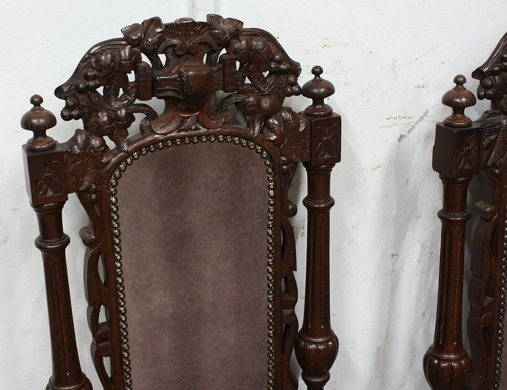 Реставрация трёх дубовых стульев