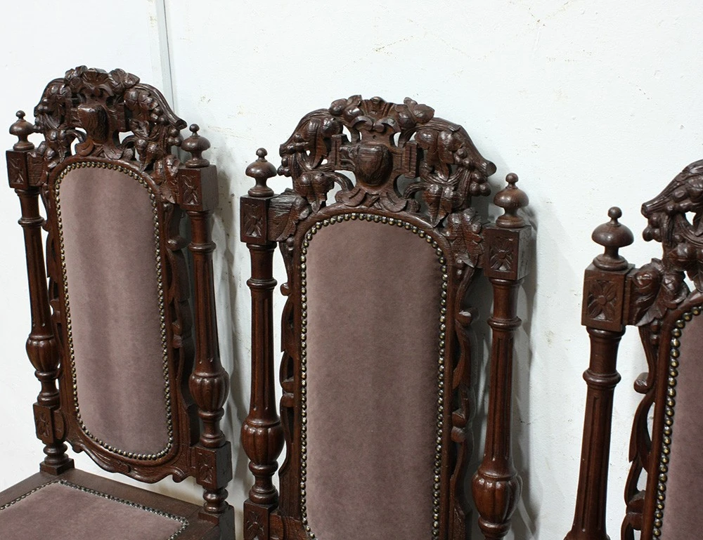 Реставрация трёх дубовых стульев