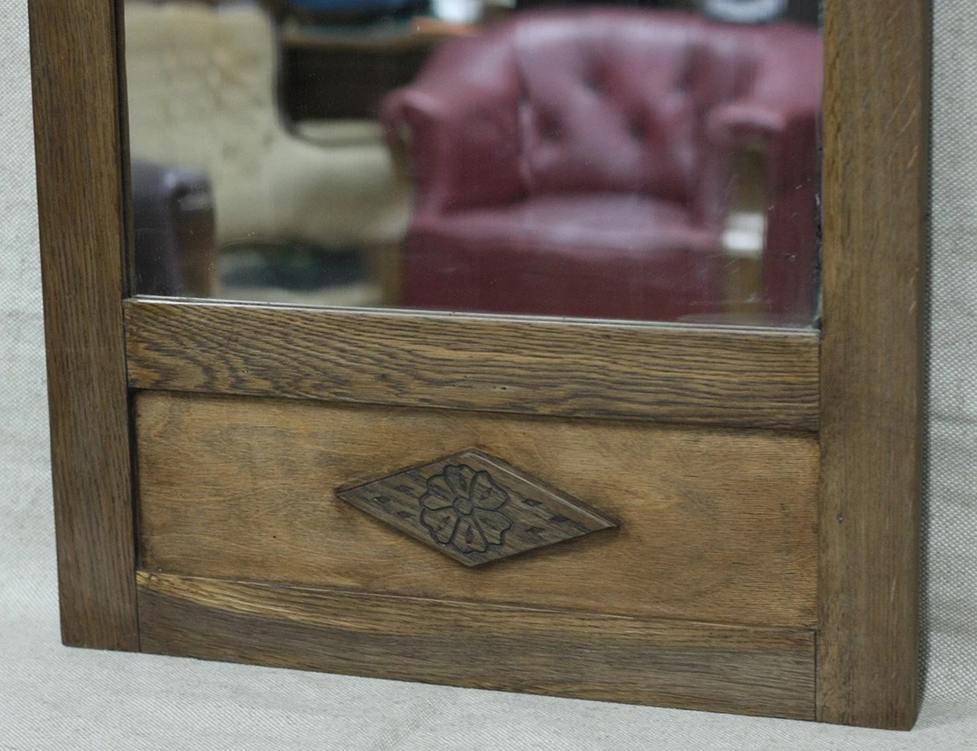 Реставрация дубового настенного зеркала