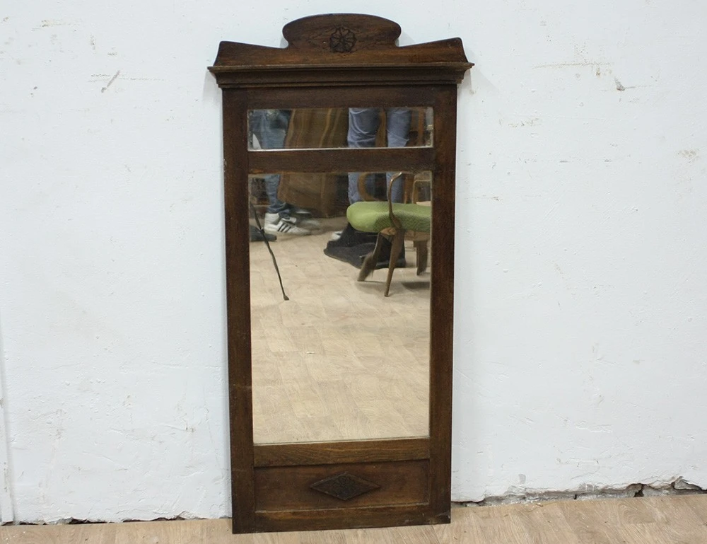 Реставрация дубового настенного зеркала