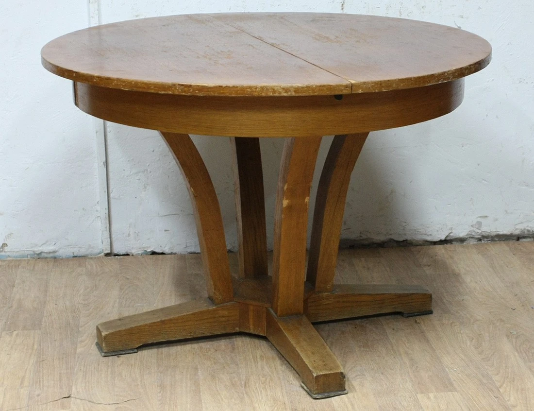 Реставрация круглого обеденного стола