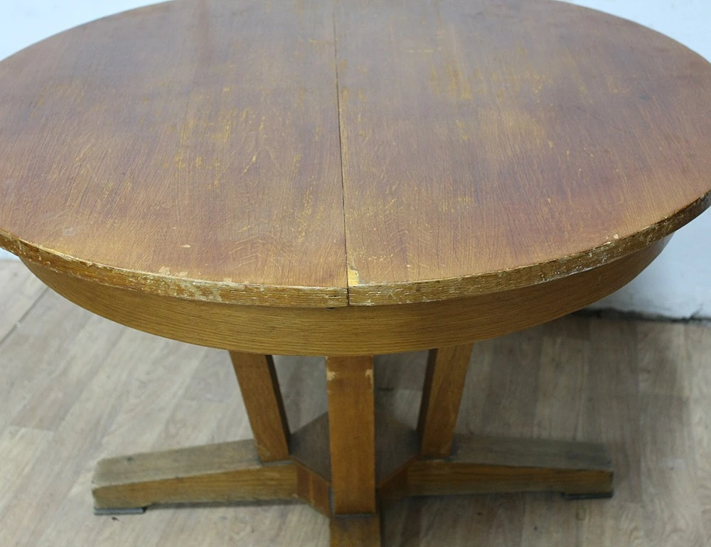 Реставрация круглого обеденного стола