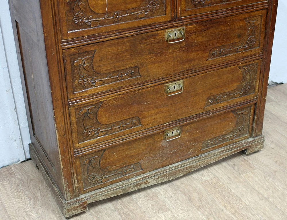 Реставрация старинного дубового комода