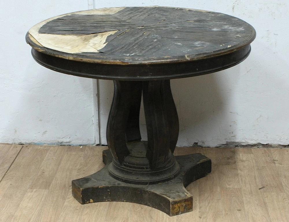 Реставрация круглого обеденного стола