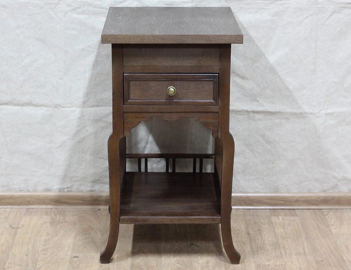 Реставрация дубового самоварного столика