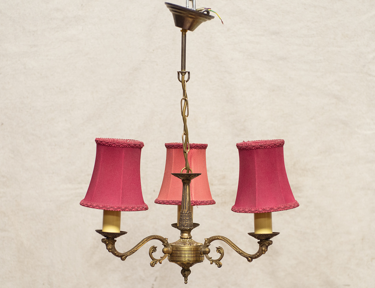 Старинная бронзовая люстра