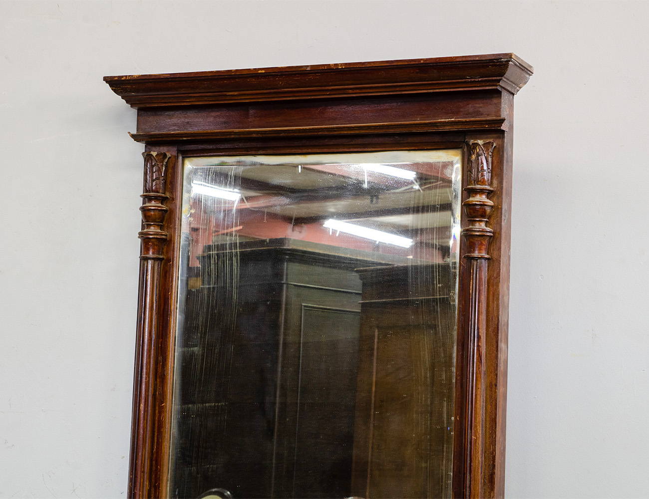 Антикварное ростовое зеркало 19 века