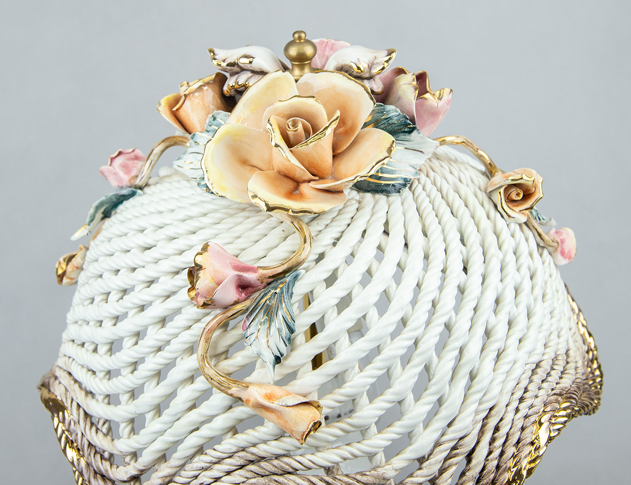 Фарфоровая настольная лампа, Capodimonte