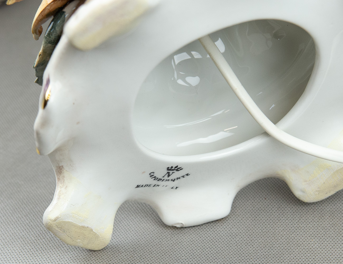 Фарфоровая настольная лампа, Capodimonte