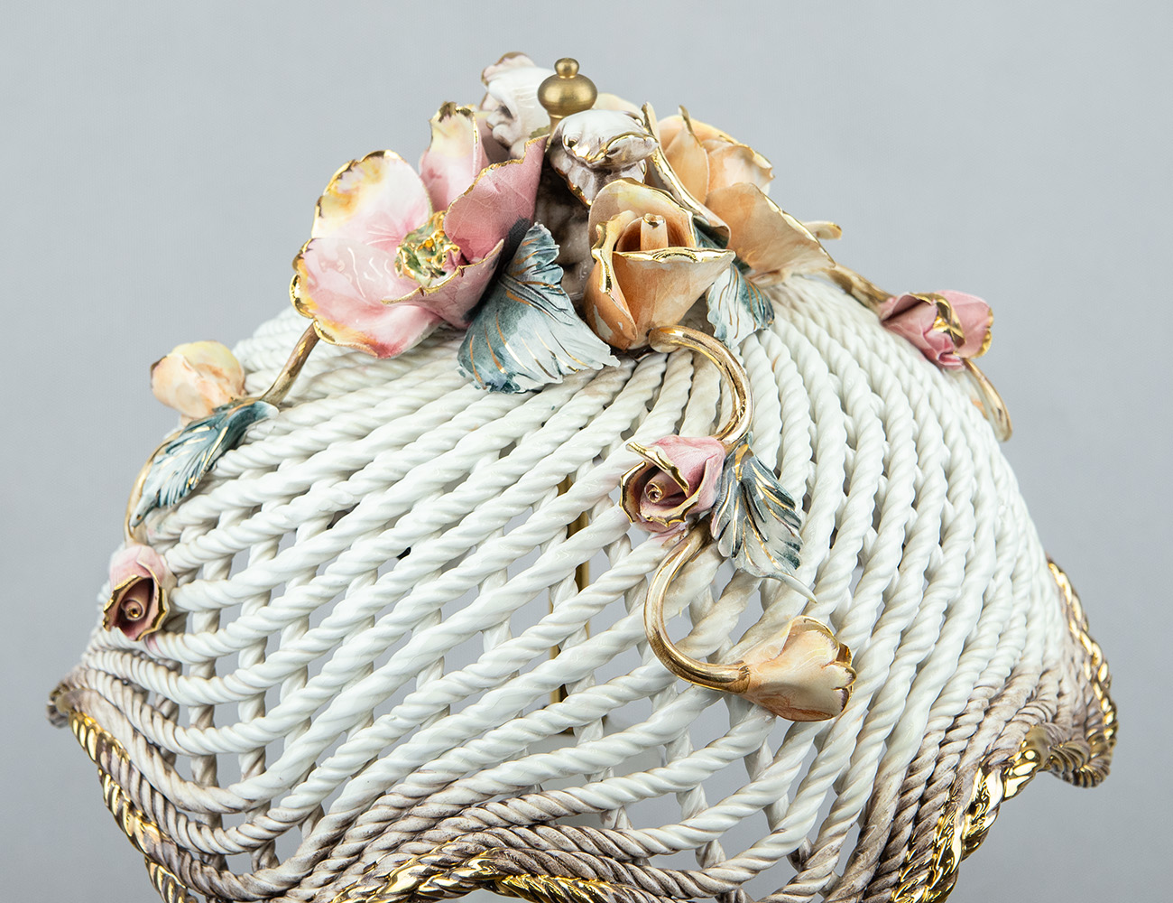 Фарфоровая настольная лампа, Capodimonte