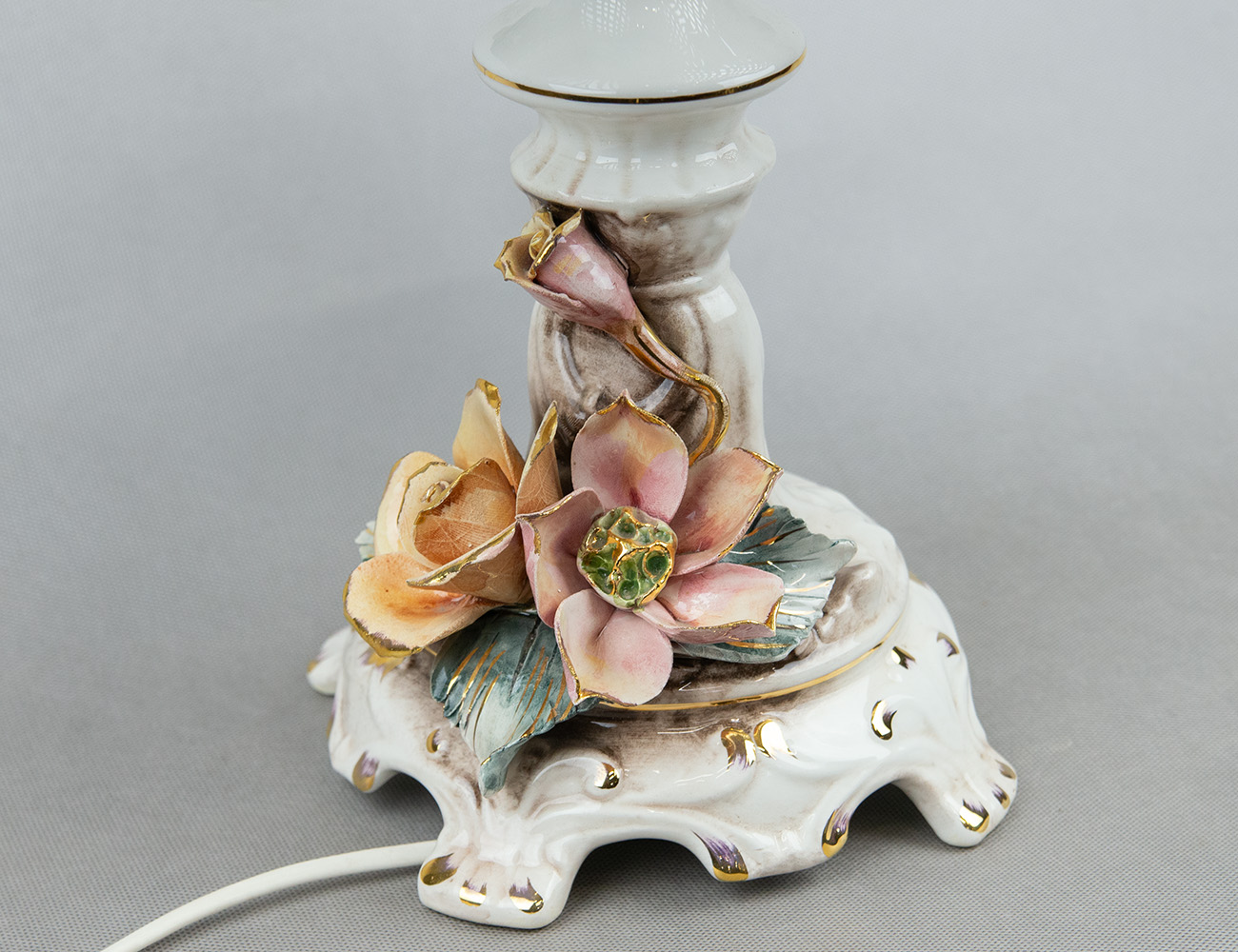 Фарфоровая настольная лампа, Capodimonte