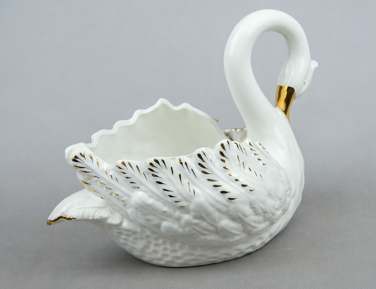 Фарфоровая ваза лебедь, Италия