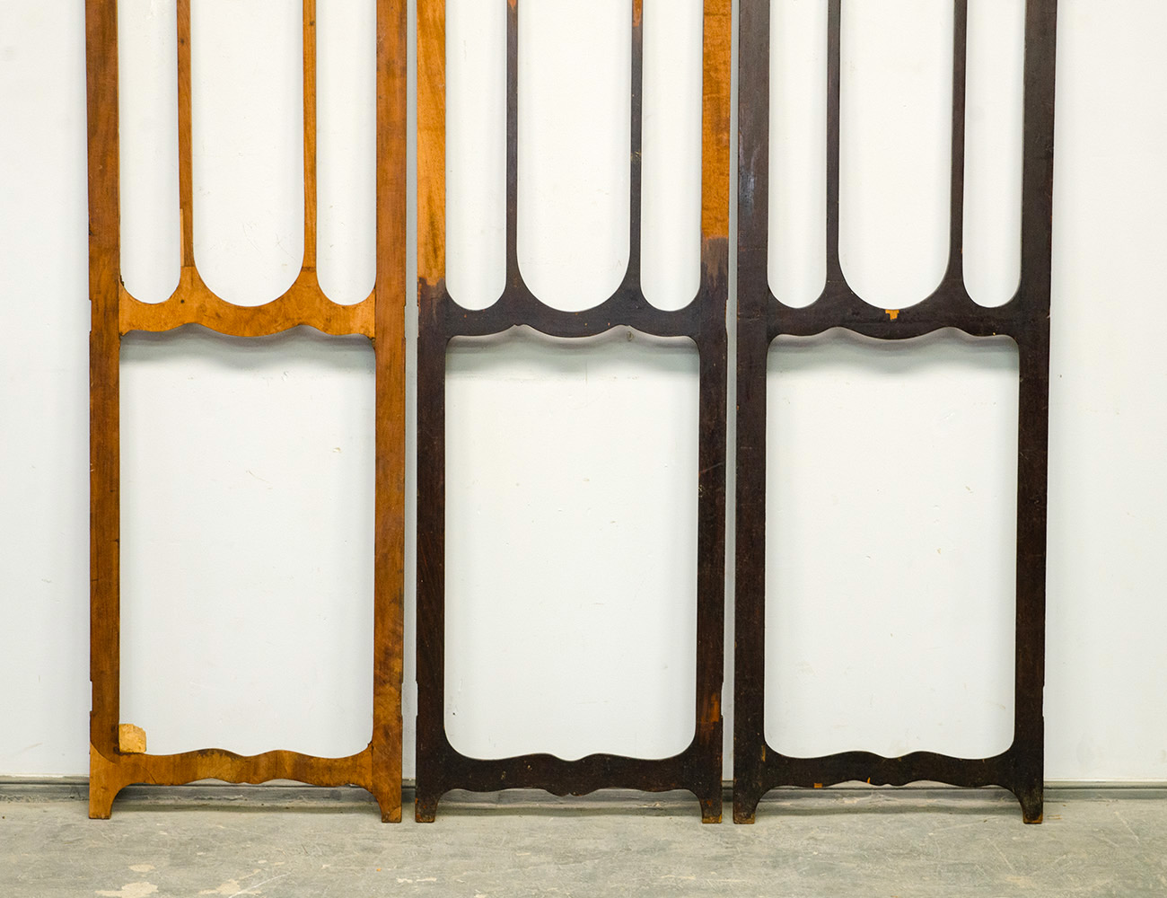 Антикварная ореховая ширма 19 века