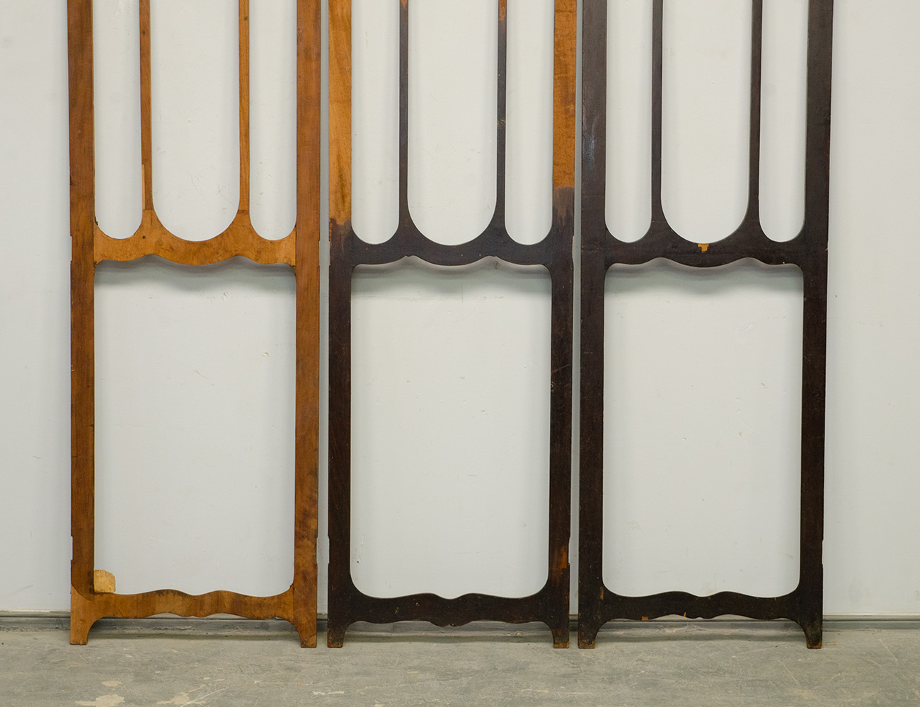 Антикварная ореховая ширма 19 века