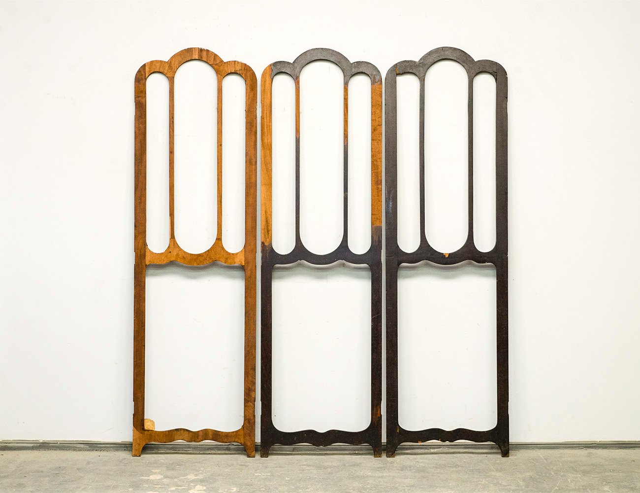 Антикварная ореховая ширма 19 века