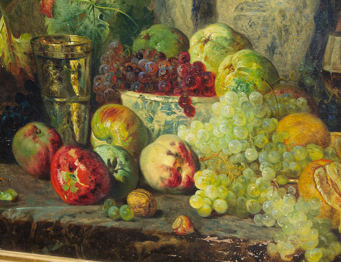 Старинный натюрморт с виноградом