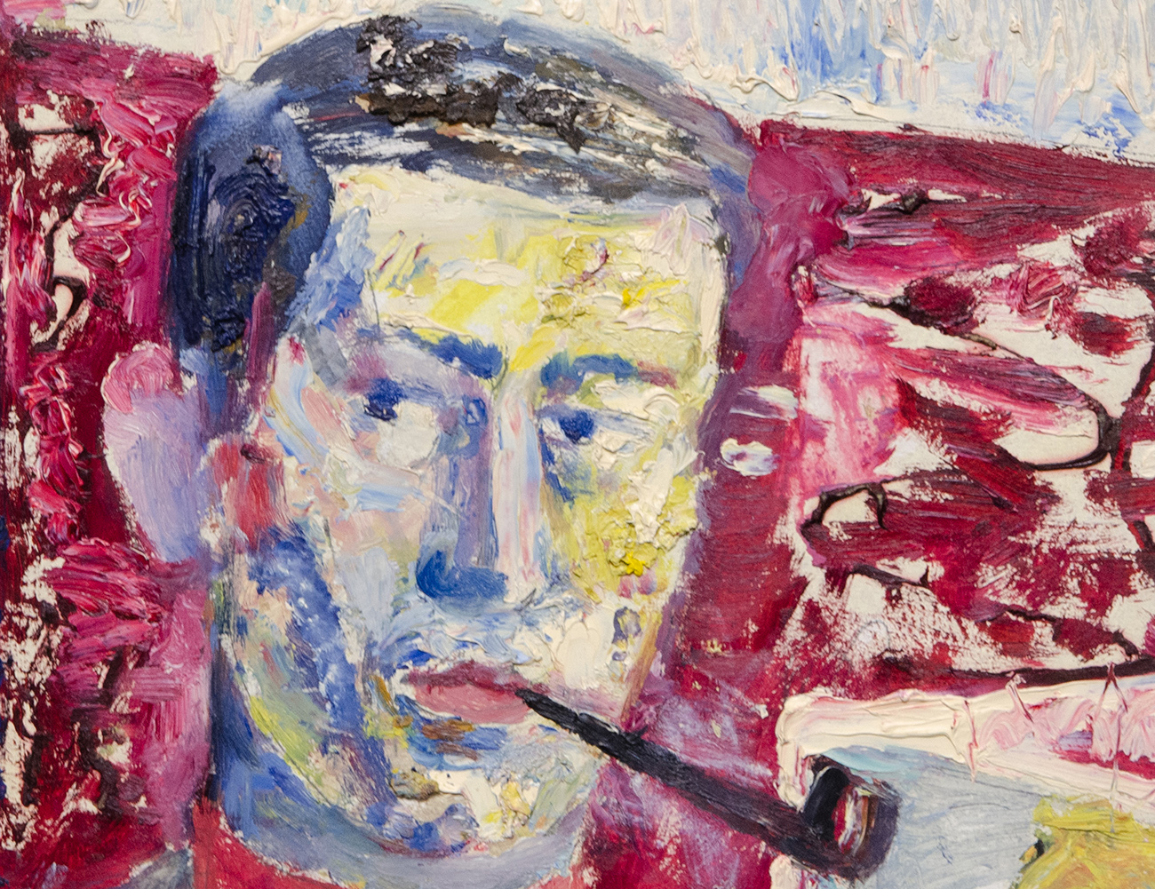 Портрет военного с трубкой