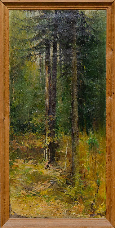 Пейзаж с елями