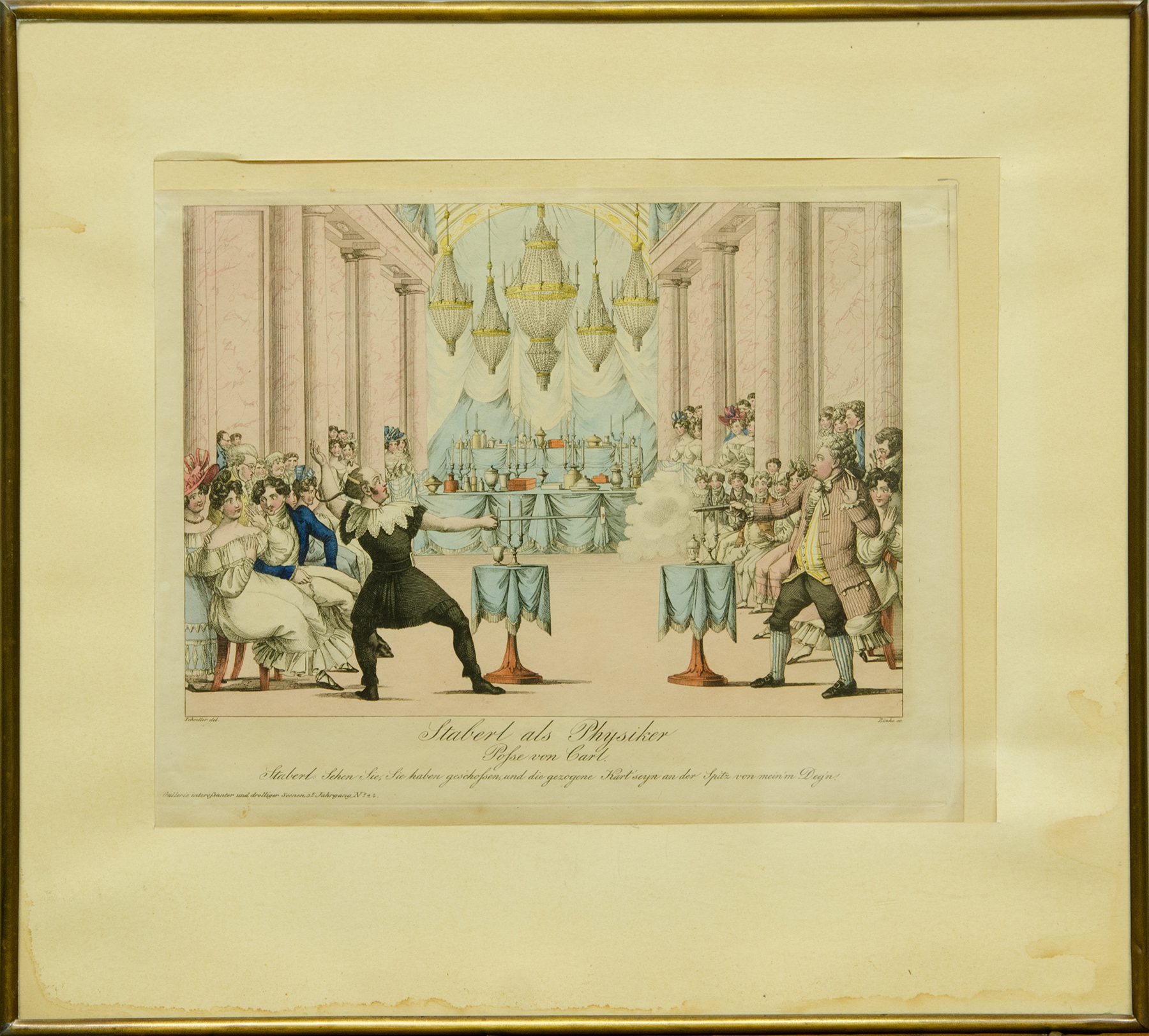 Литография Staberl als Physiker