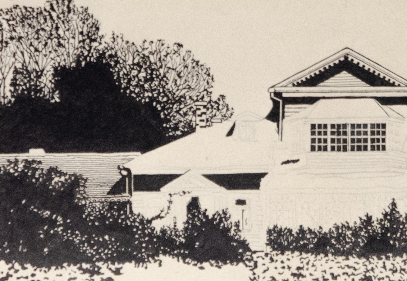 Старинная графика - Усадебный дом