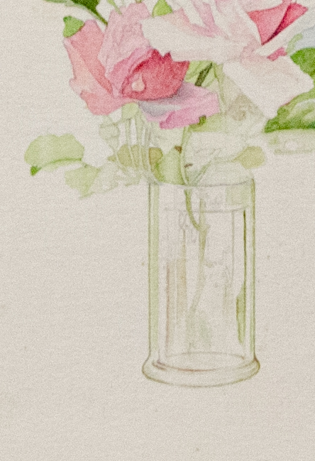 Старинная акварель цветы