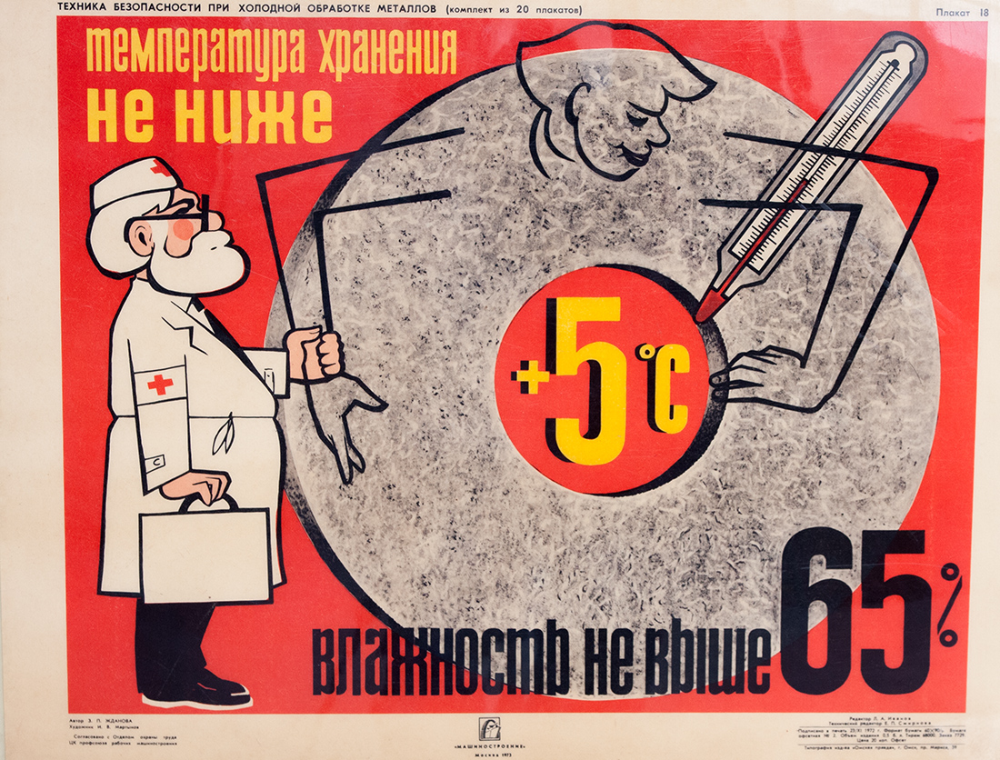 Винтажный плакат - Техника безопасности