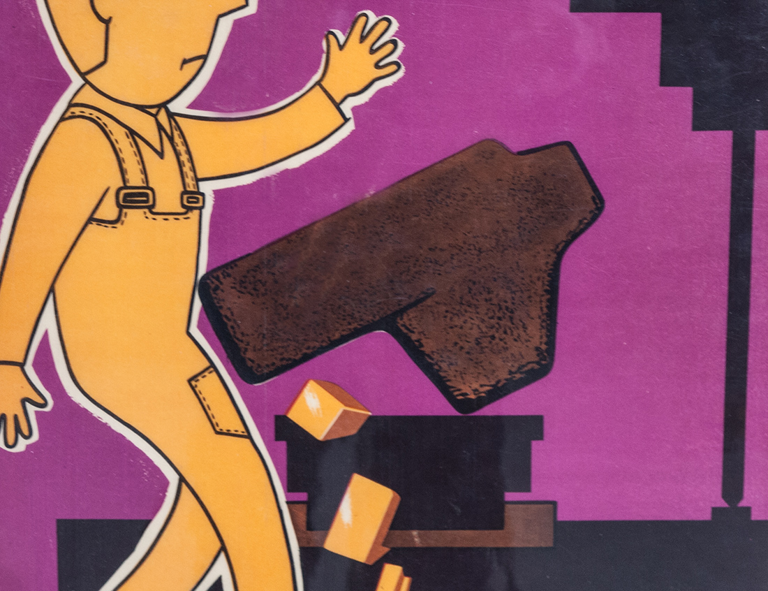 Винтажный плакат - Техника безопасности