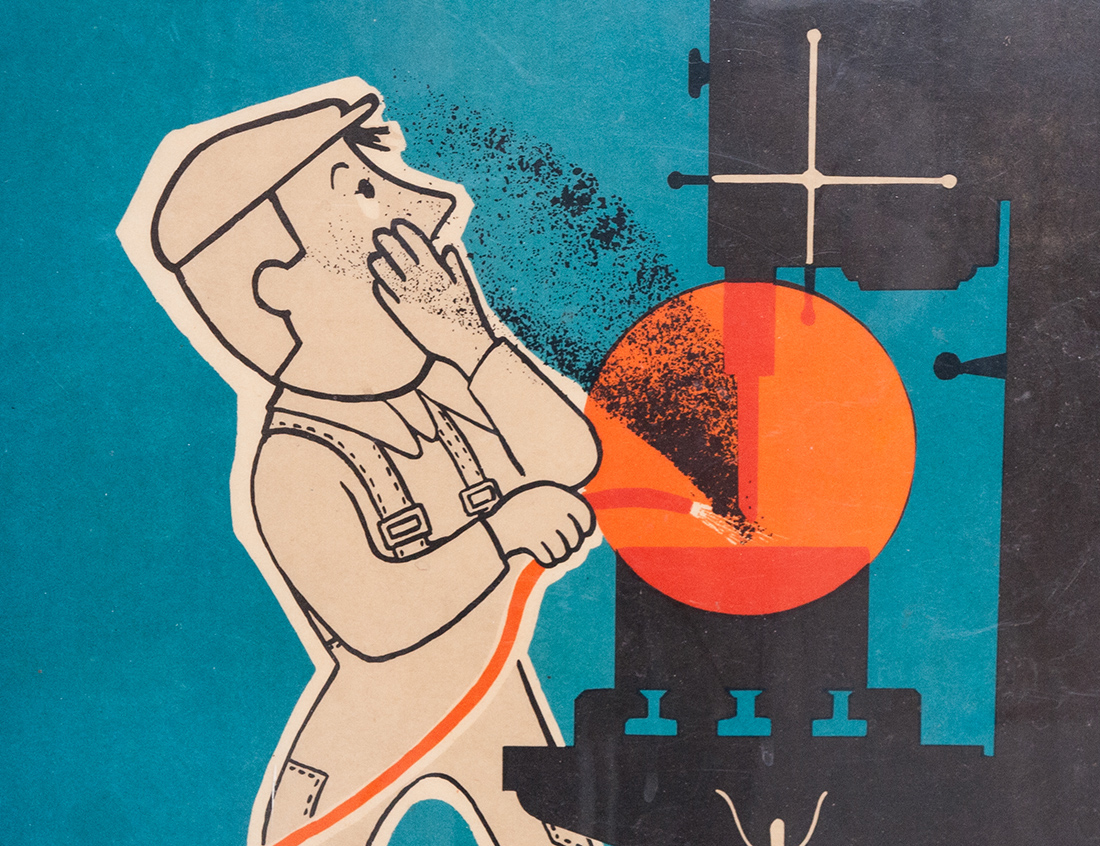 Винтажный плакат - Техника безопасности